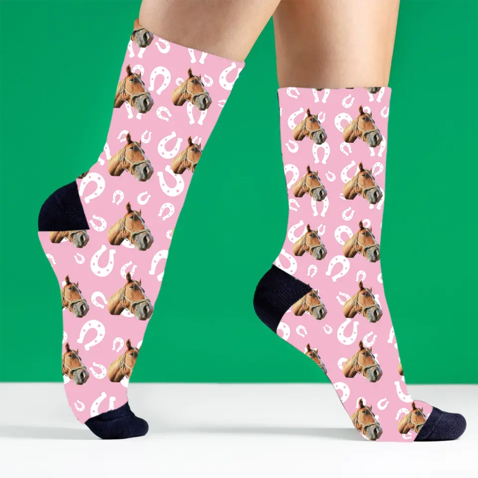 Dein Tier auf Socken Pferd - Personalisierte Socken
