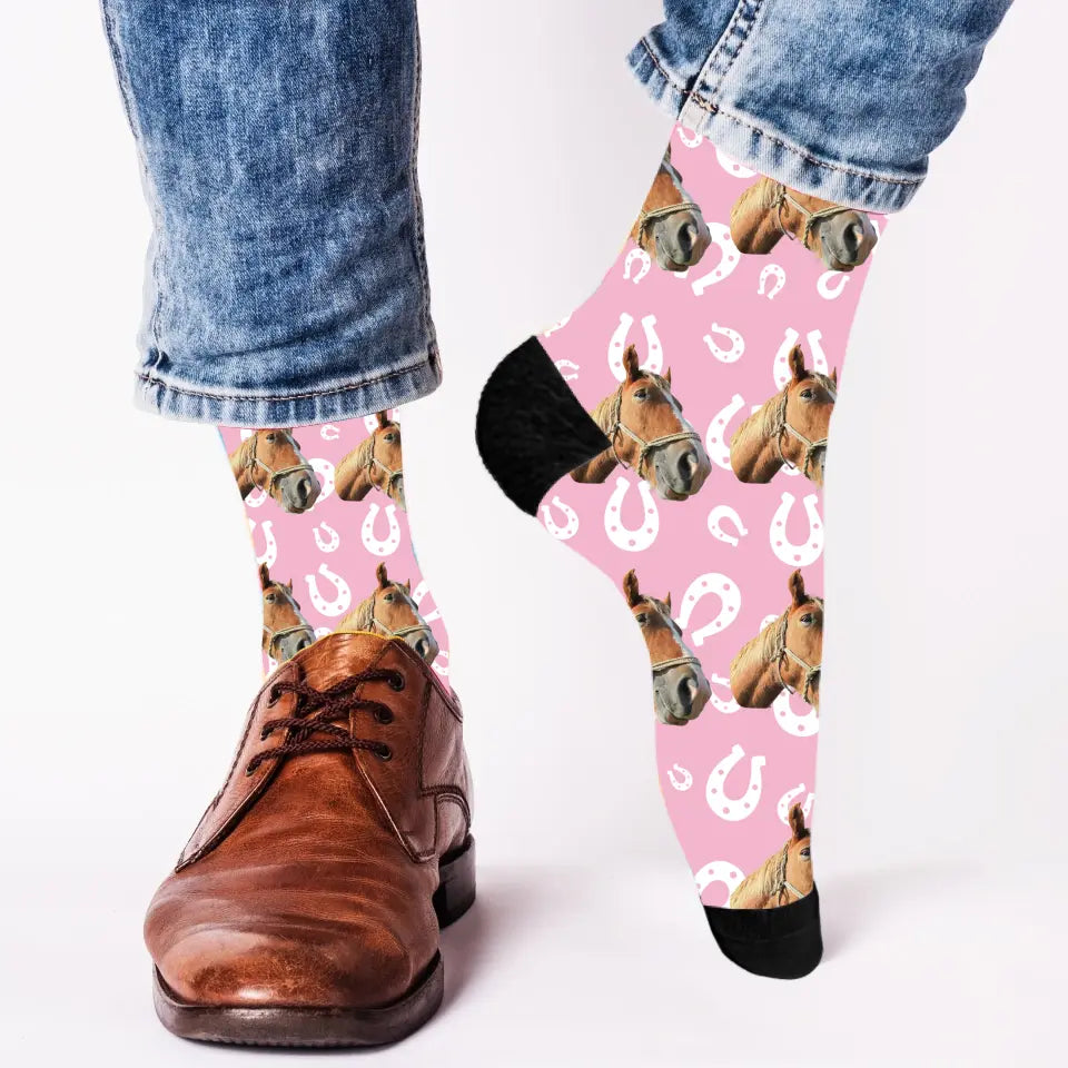 Gesicht Pferd - Personalisierte Socken