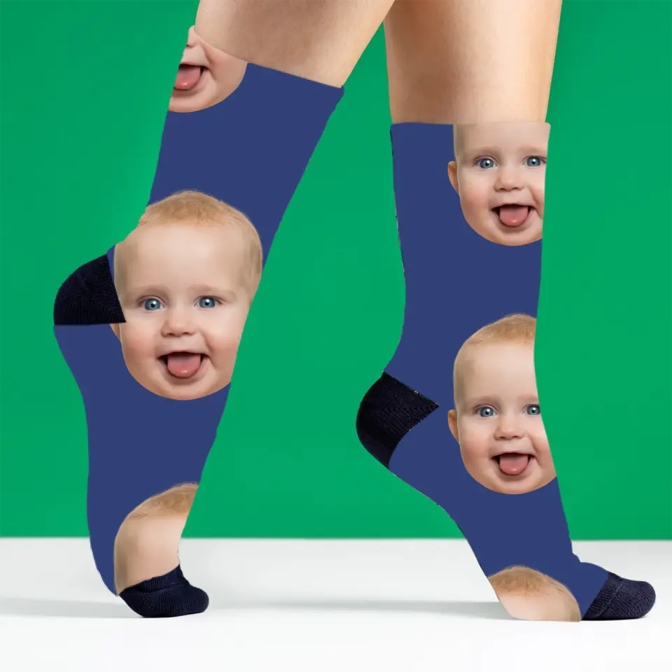 Gesicht Baby - Personalisierte Socken