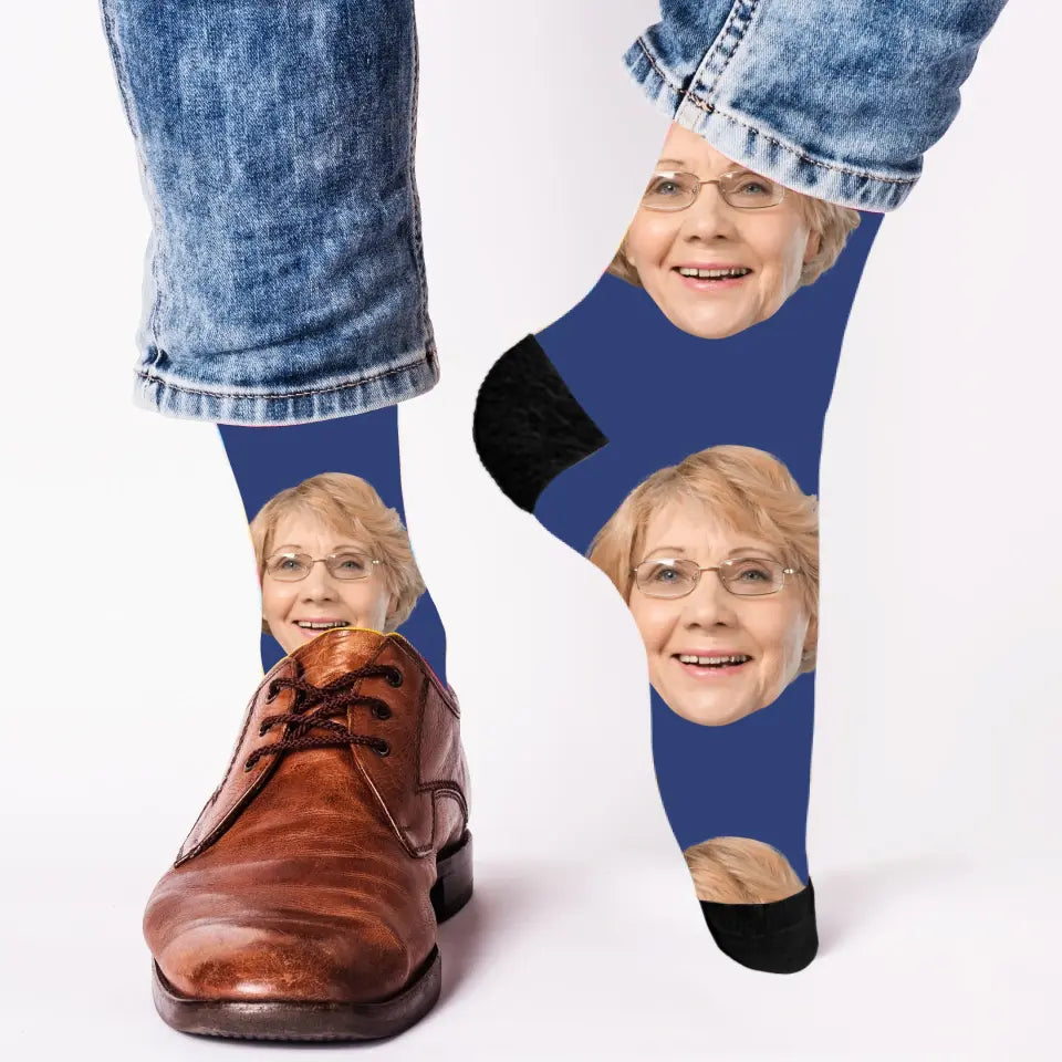 Gesicht Oma - Personalisierte Socken