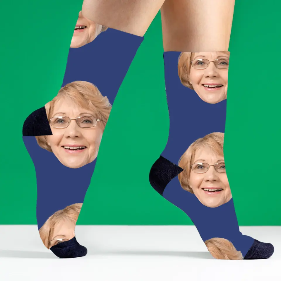 Gesicht Oma - Personalisierte Socken