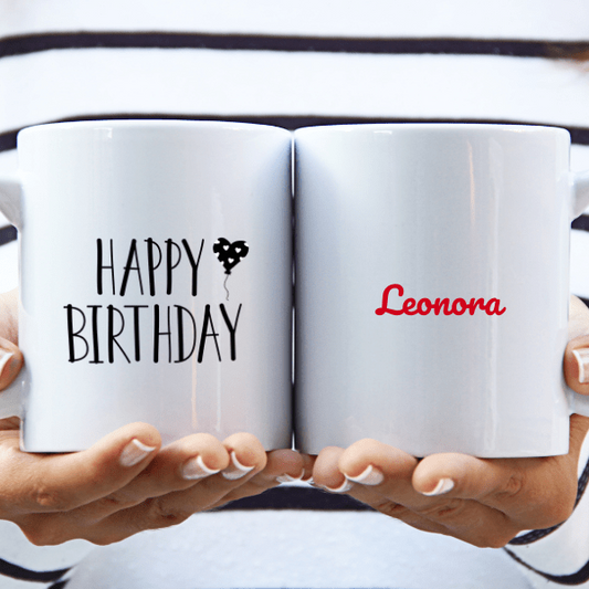 Name - Personalized Mug (Red Lettering)
