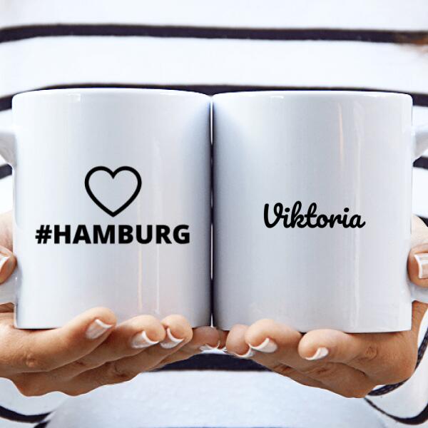 Hamburg Tasse mit personalisiertem Namen