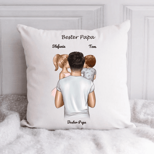Personalized Pillow - Best Dad (1-4 kids)