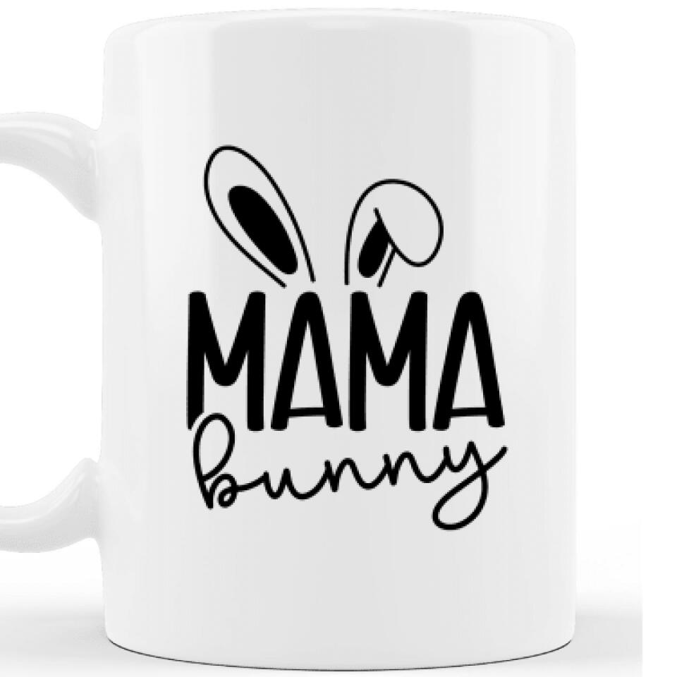 Woman with bunny mug (1-4 bunnies)