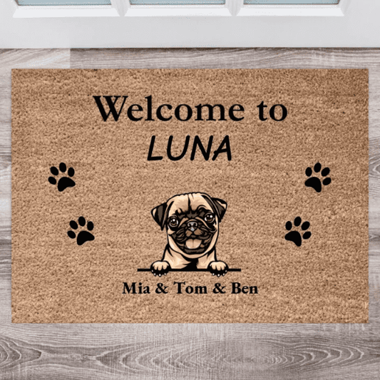 Personalized Dog Doormat (1-4 Dogs)