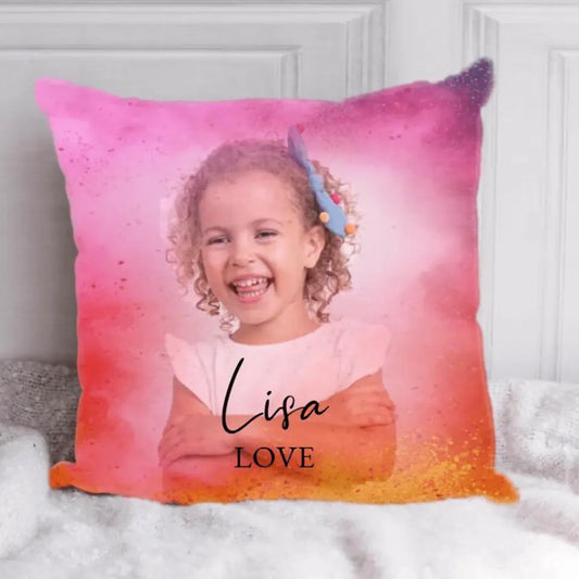 Girl Portrait - Personalized Pillow