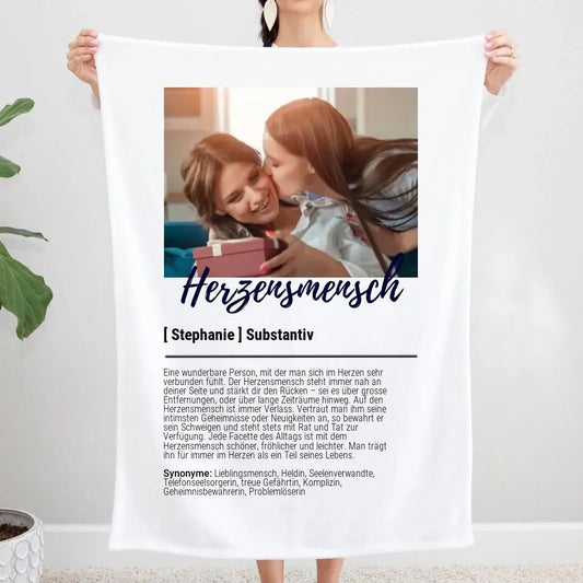 Person of Heart Definition - Personalized Blanket
