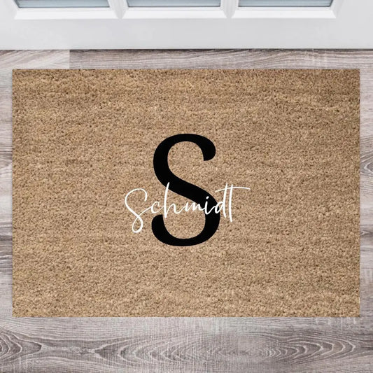 Personalized Doormat with Initial Letter