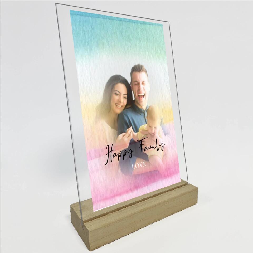 Portrait de famille - verre acrylique personnalisé