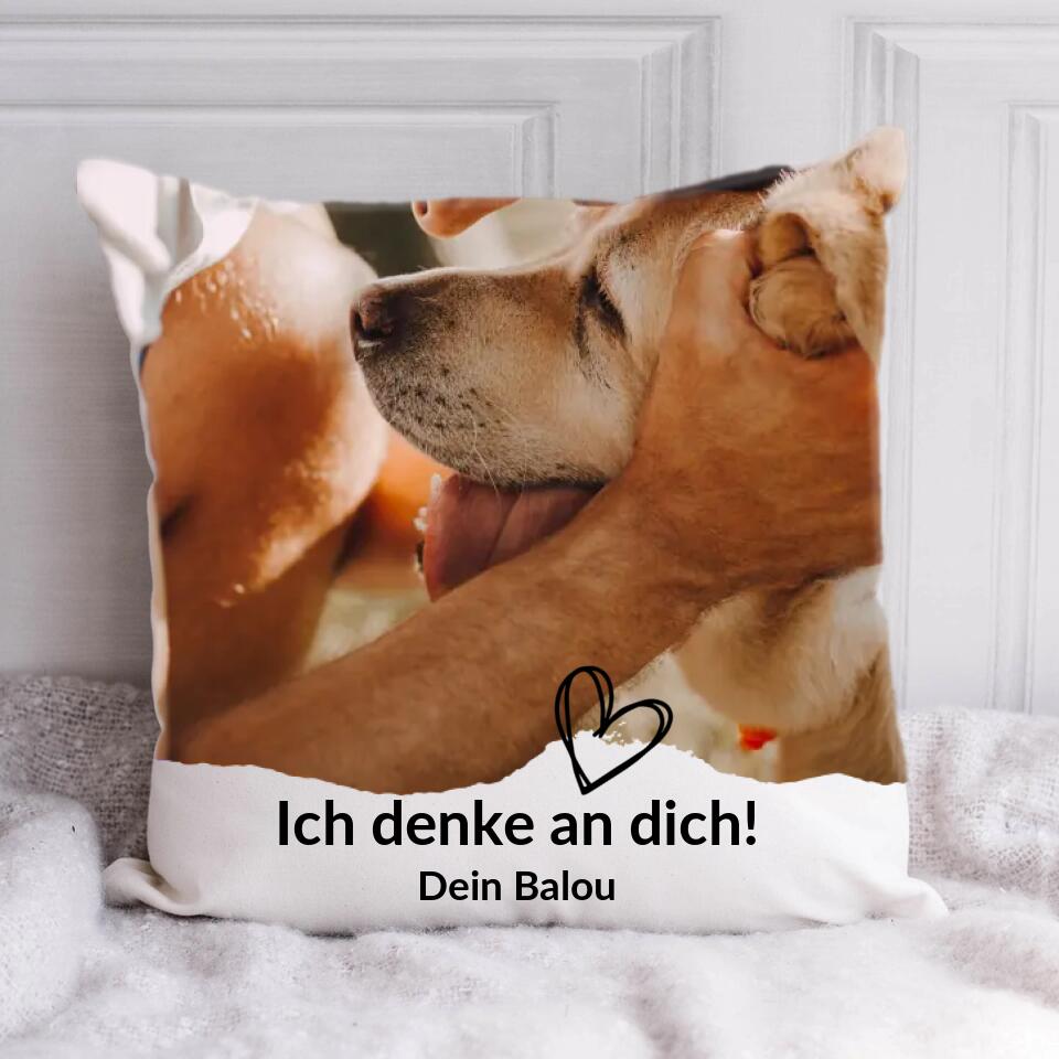 Personalized Photo Pillow - I Think of You