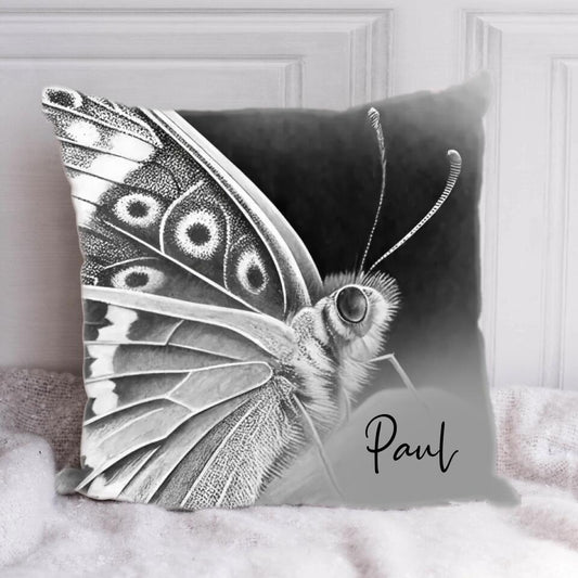 Krafttier Schmetterling - Personalisiertes Kissen mit Name