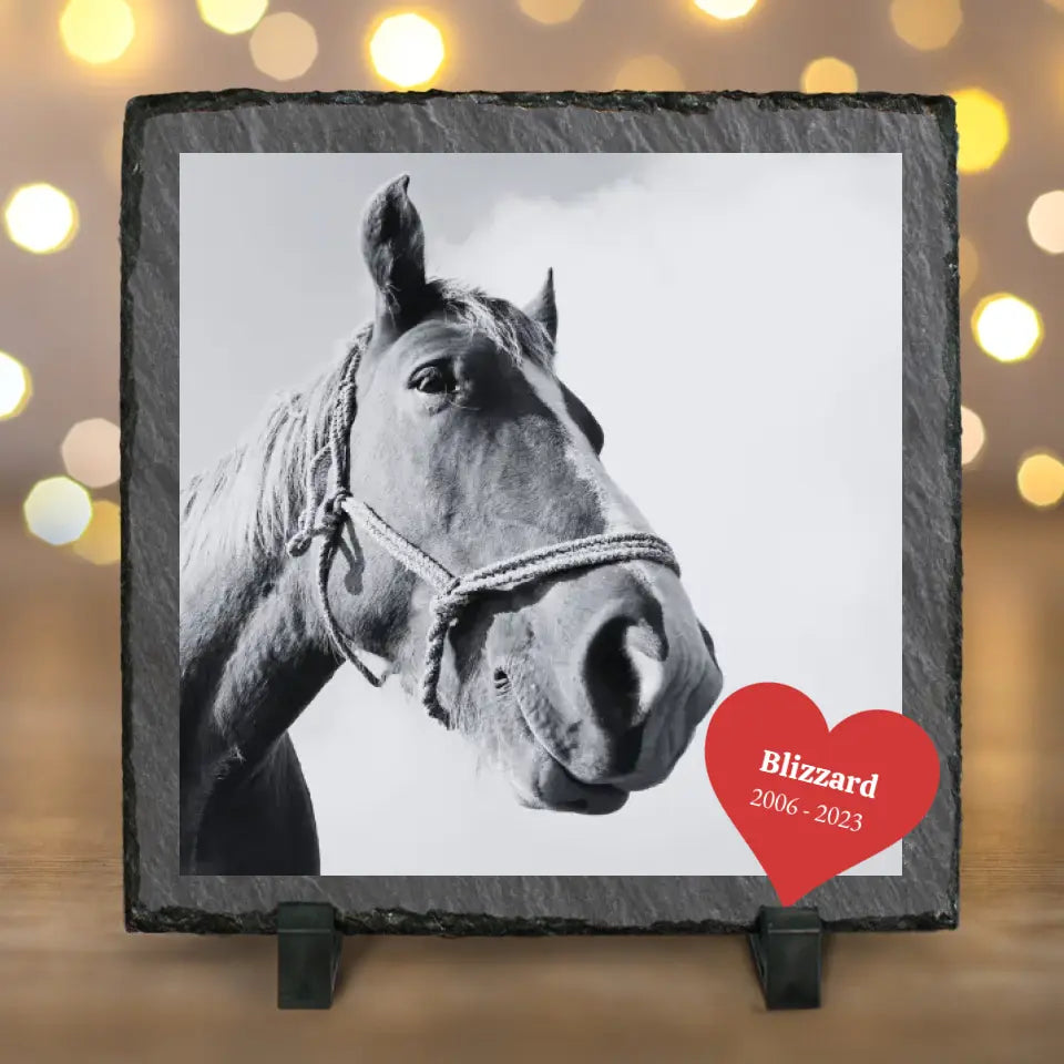 Pferd Forever - Personalisierte Schieferplatte