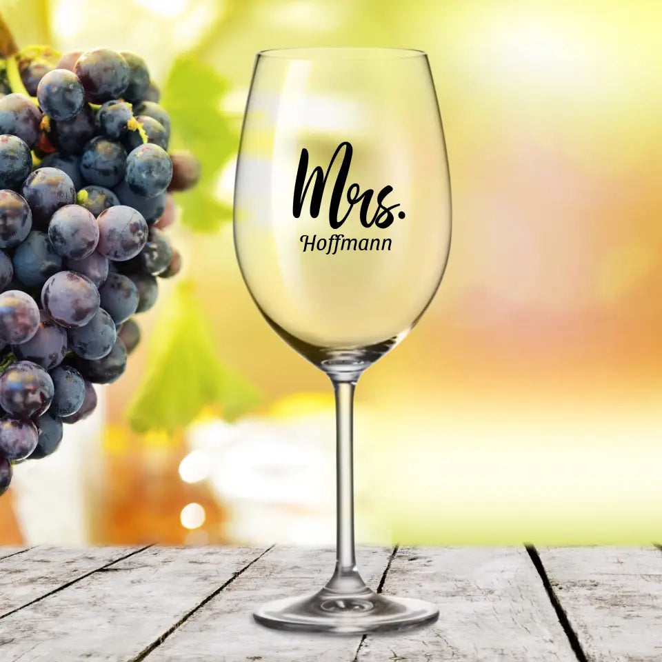 Ehefrau - Personalisiertes Weinglas