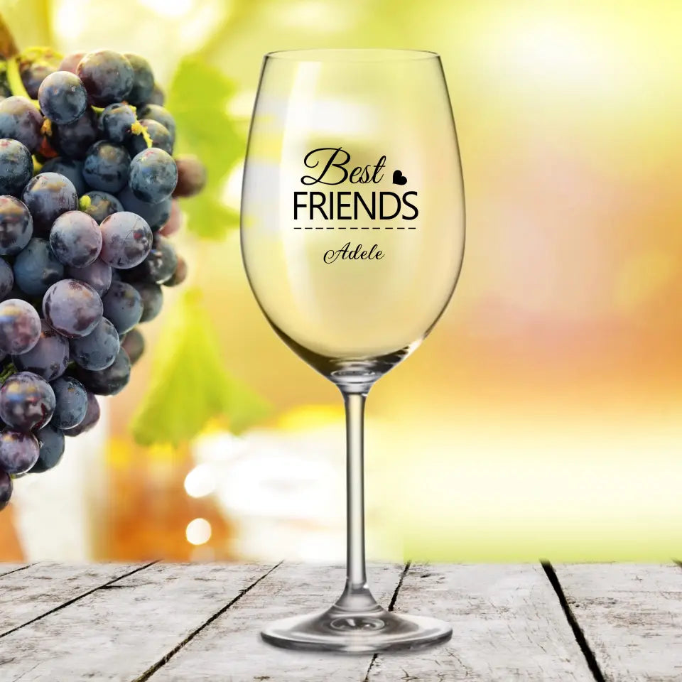 Best Friends - Personalisiertes Weinglas