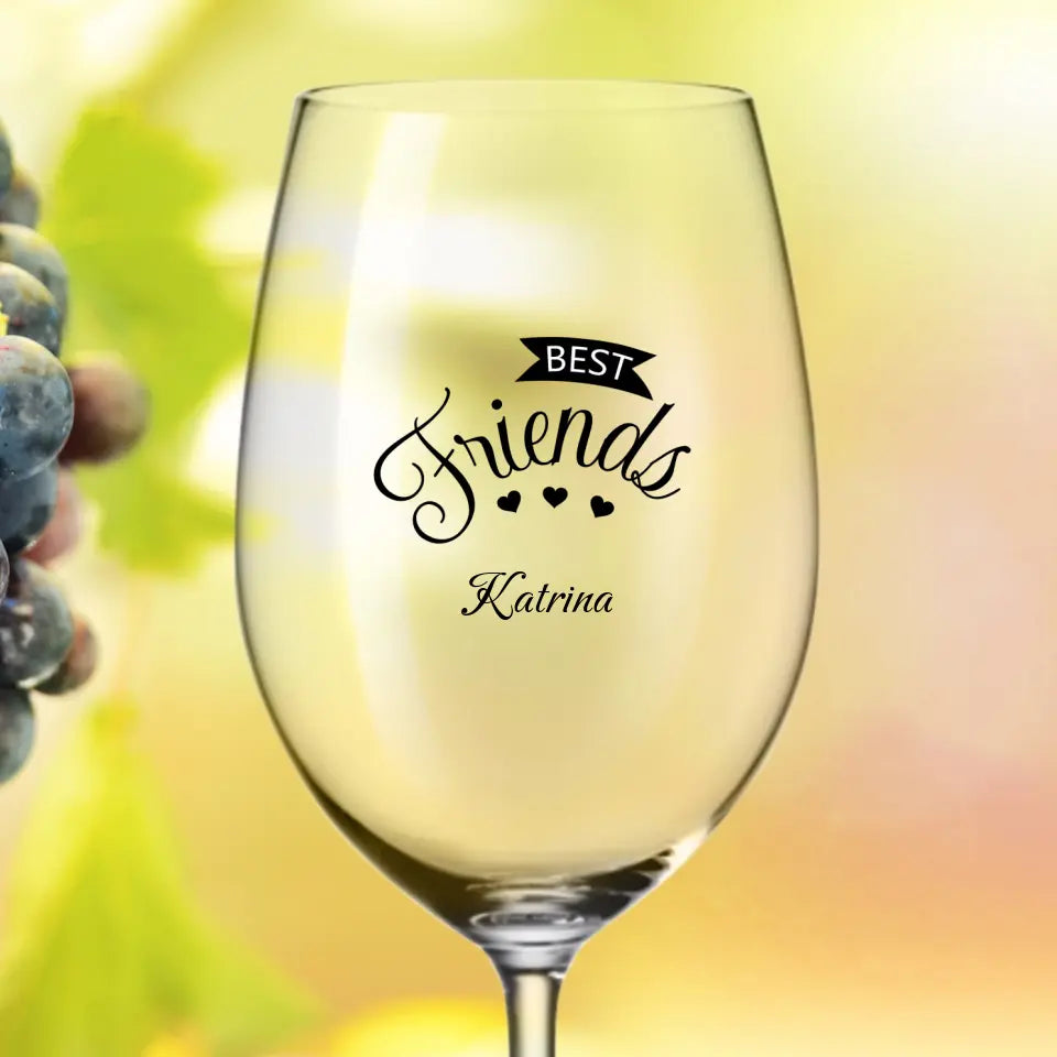 Für Freunde - Personalisiertes Weinglas