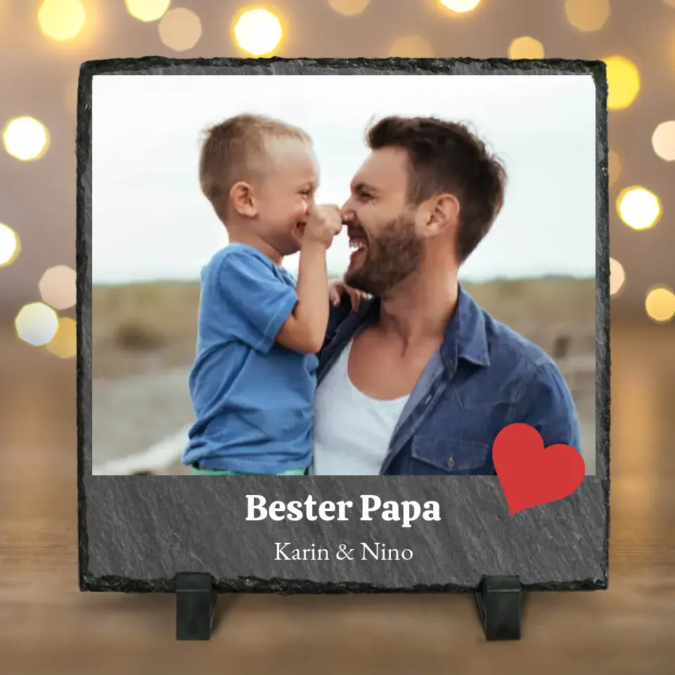 Bester Papa - Personalisierte Schieferplatte