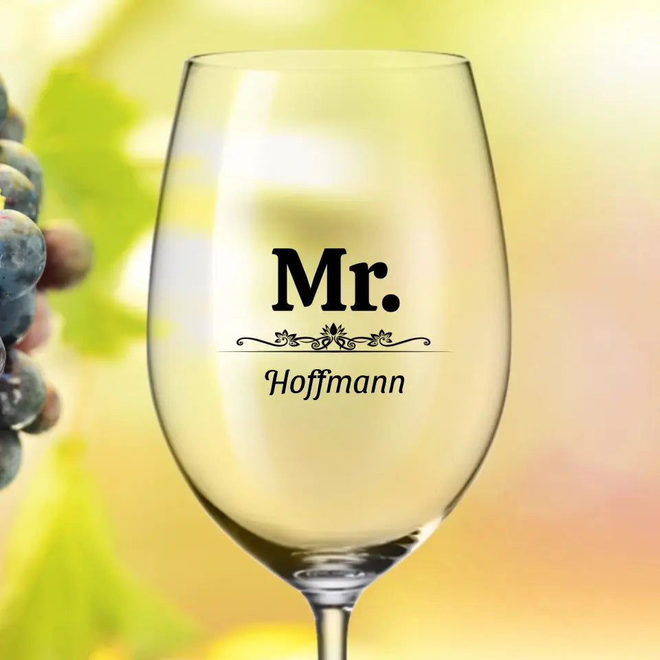 Mister - Personalisiertes Weinglas