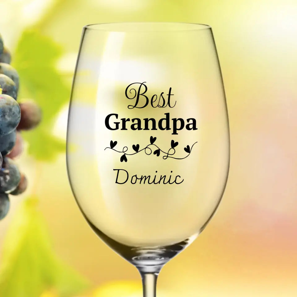 Bester Opa - Personalisiertes Weinglas