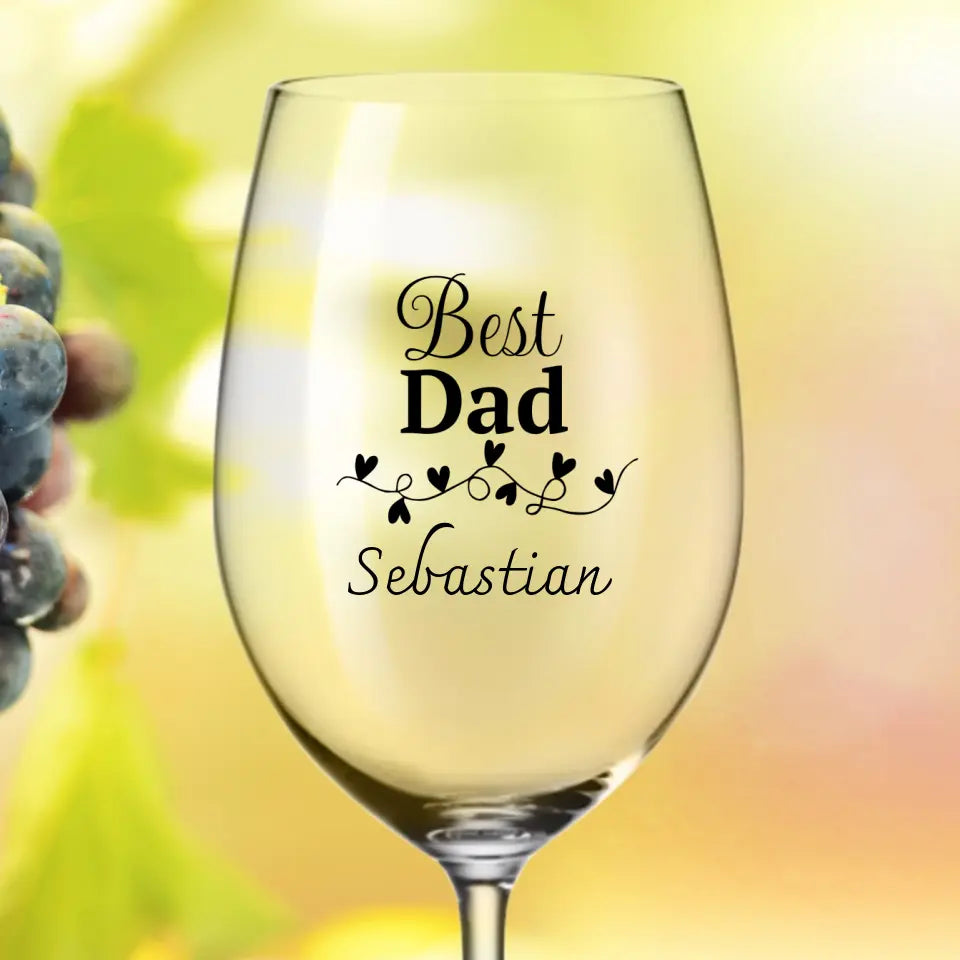 Bester Papa - Personalisiertes Weinglas
