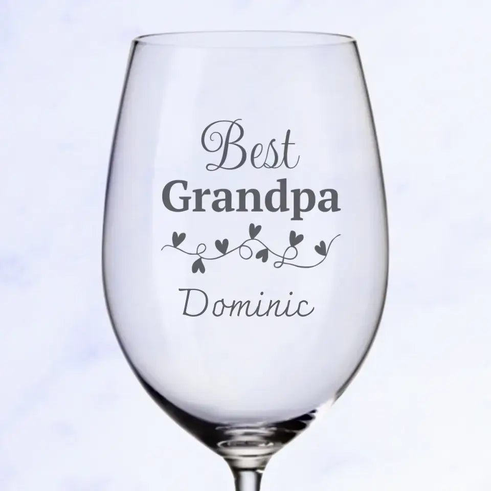 Bester Opa - Personalisiertes Weinglas