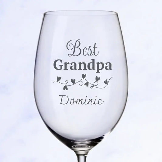 Meilleur grand-père - Verre à vin personnalisé