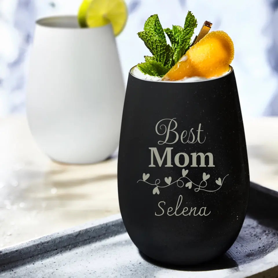 Best Mom - Personalized Gin Glass