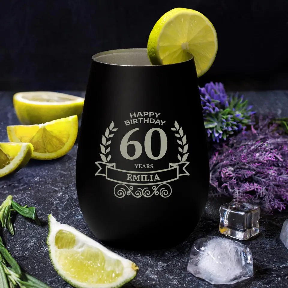 Birthday - Personalized Gin Glass