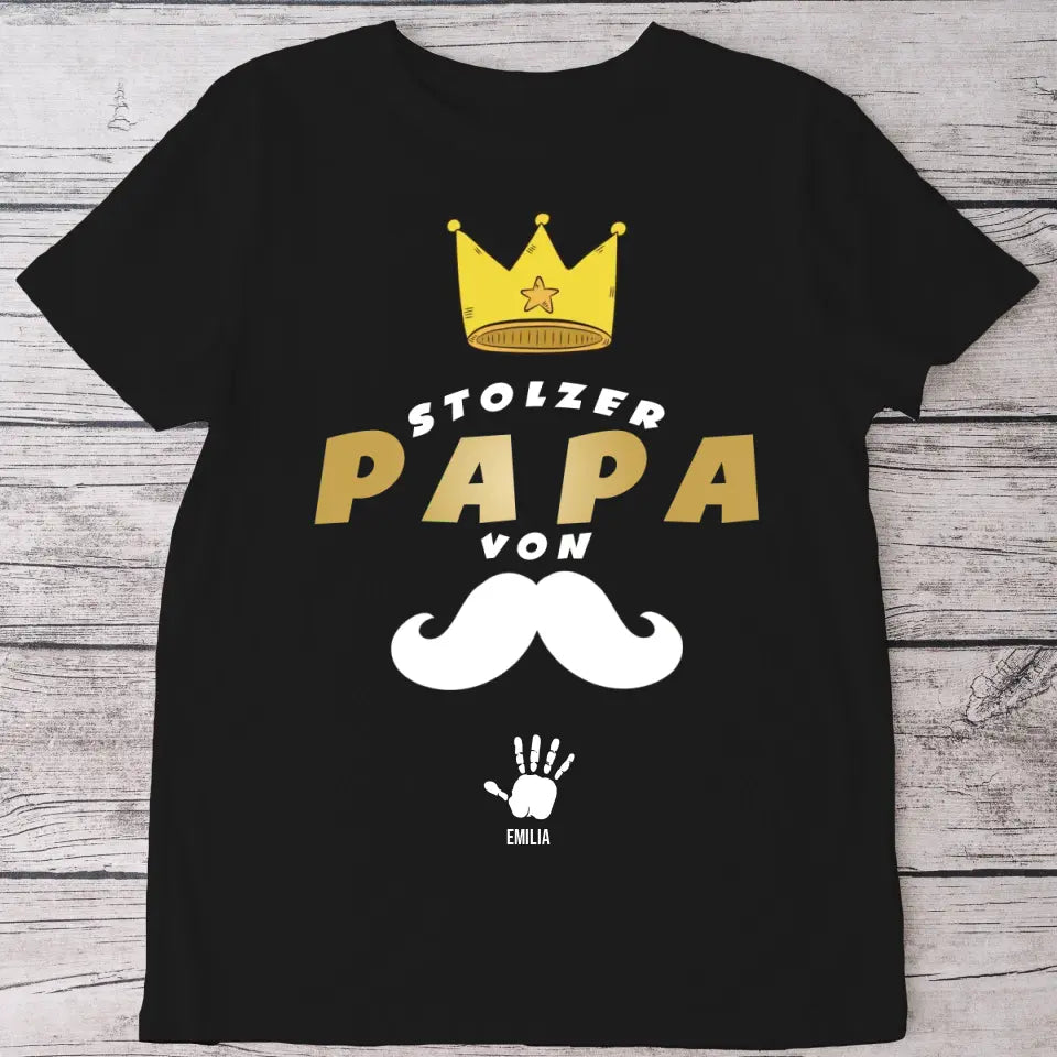 Stolzer Papa - Personalisiertes T-Shirt