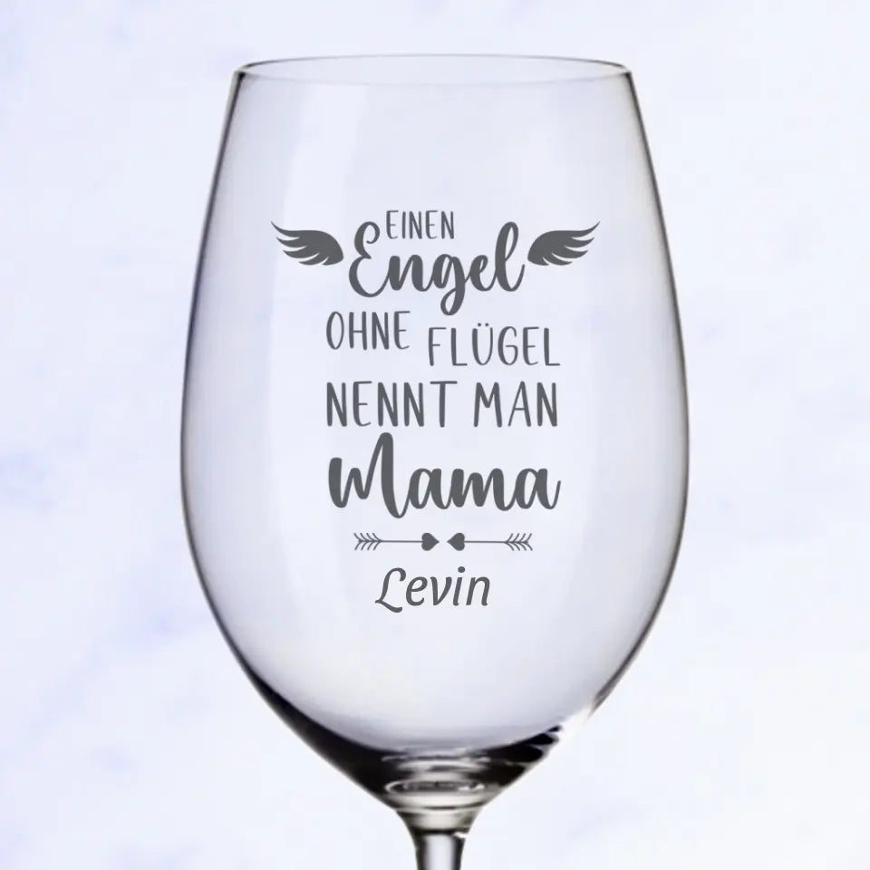 Mama Engel - Personalisiertes Weinglas