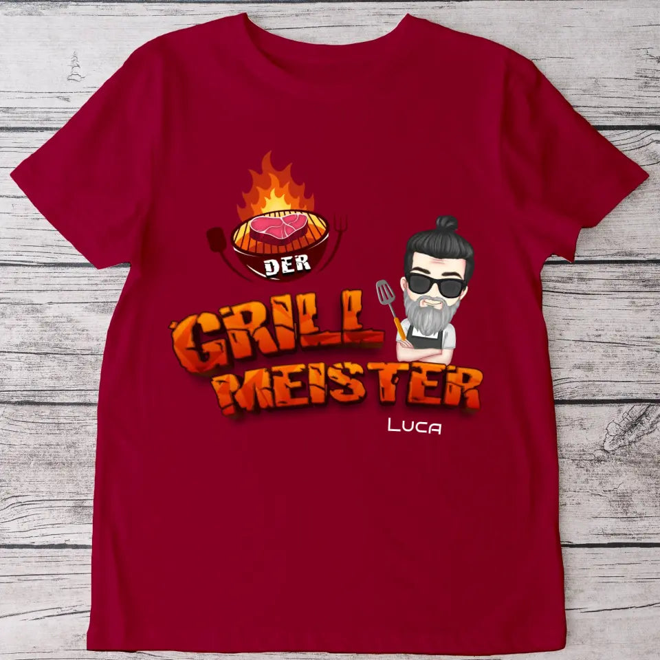 Der Grillmeister - Personalisiertes T-Shirt