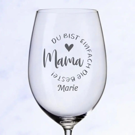 Best Mom Circle - Verre à vin personnalisé