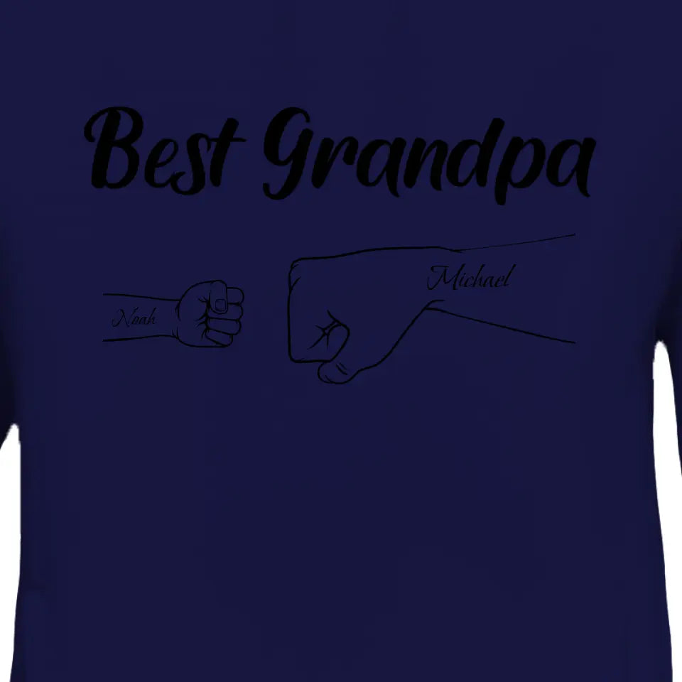 Meilleur grand-père "Fists" - Sweat à capuche personnalisé