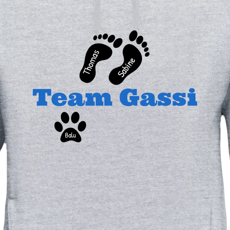Team Gassi - Personalisierter Hoodie