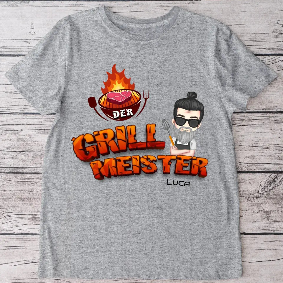 Der Grillmeister - Personalisiertes T-Shirt