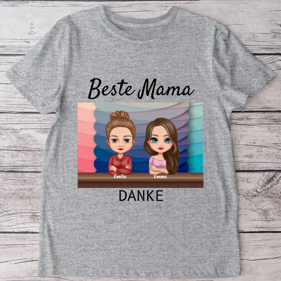 Beste Mama "DANKE" - Personalisiertes T-Shirt