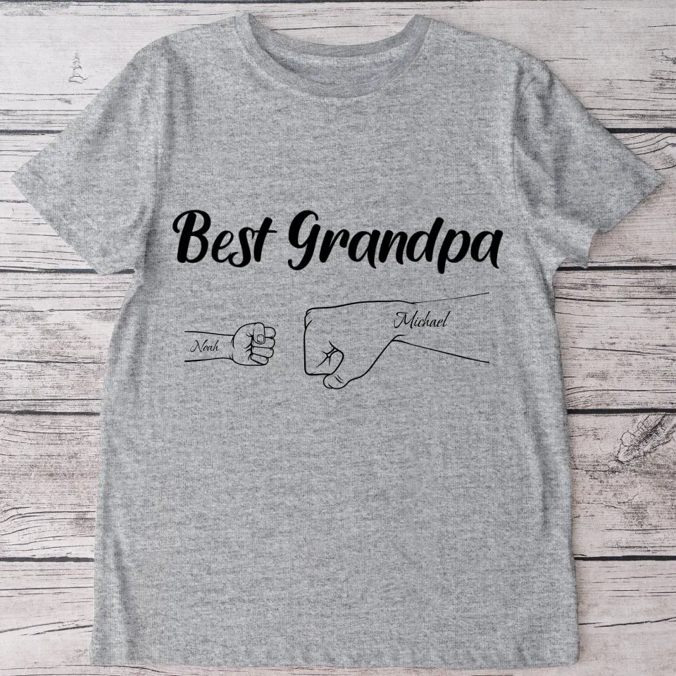 Bester Opa "Fäuste" - Personalisiertes T-Shirt