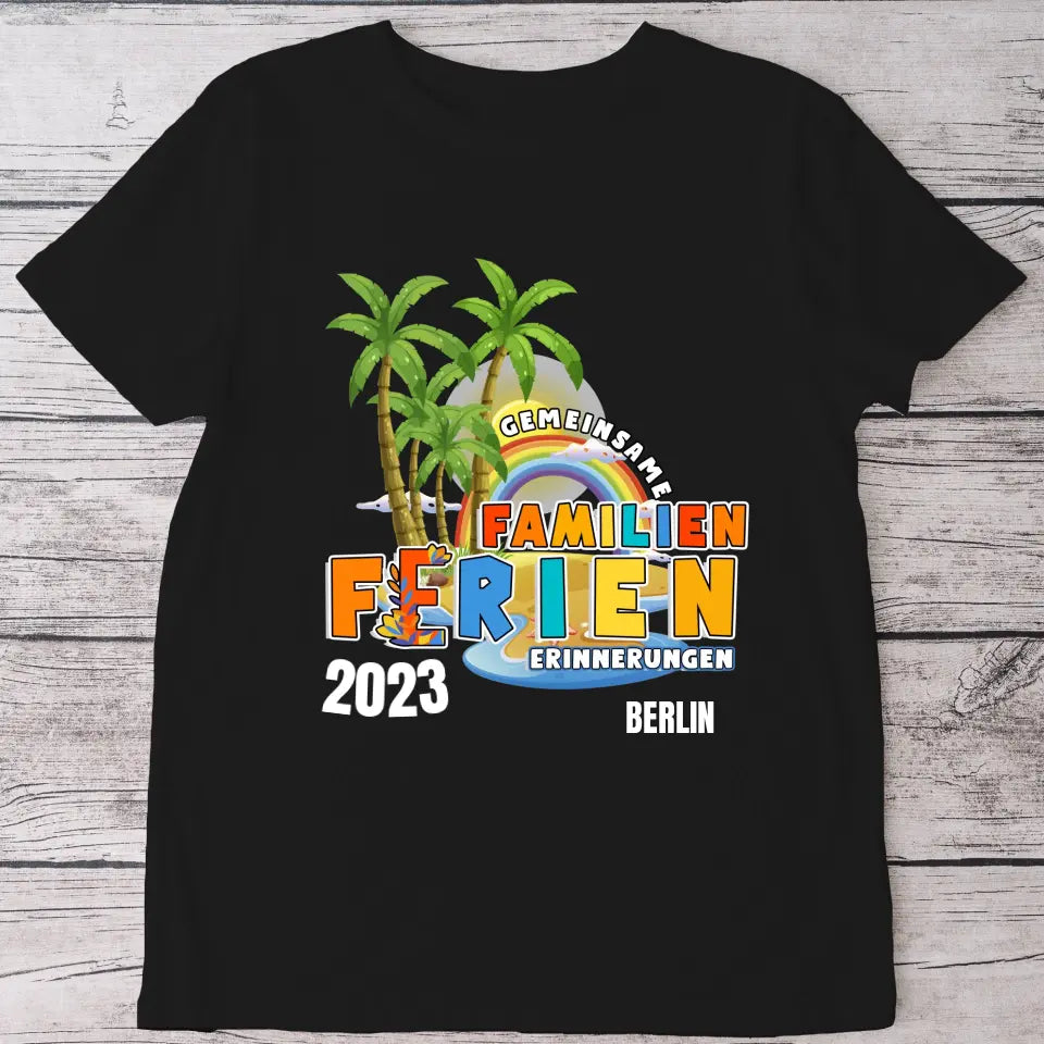 Familien Ferien - Personalisiertes T-Shirt