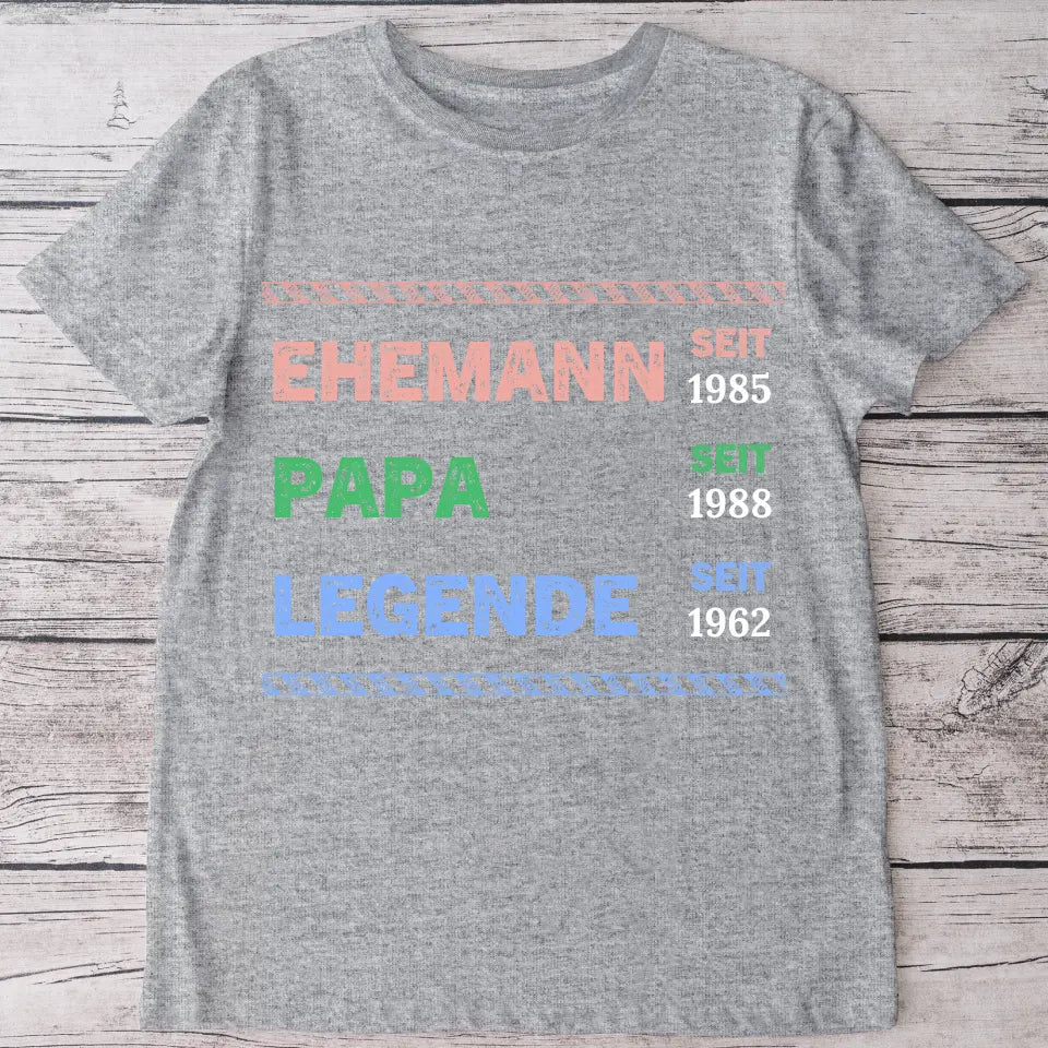 Legende Papa - Personalisiertes T-Shirt