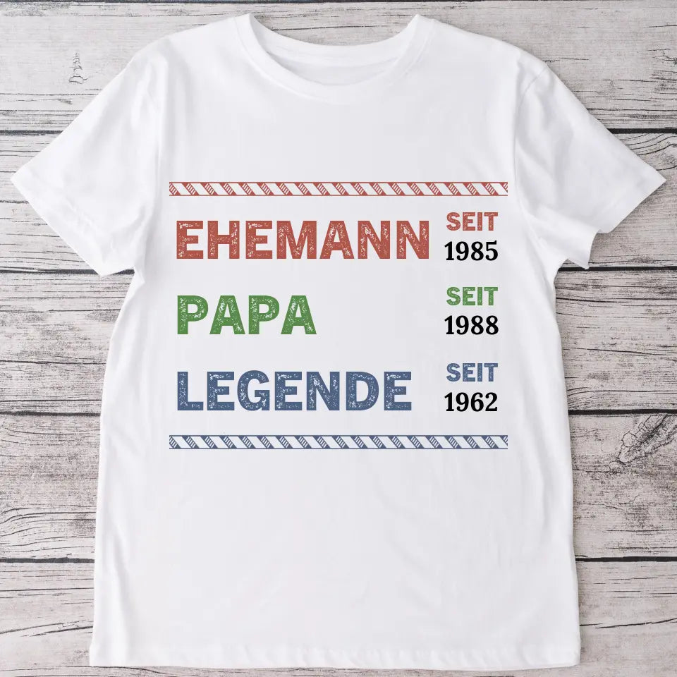 Legende Papa - Personalisiertes T-Shirt