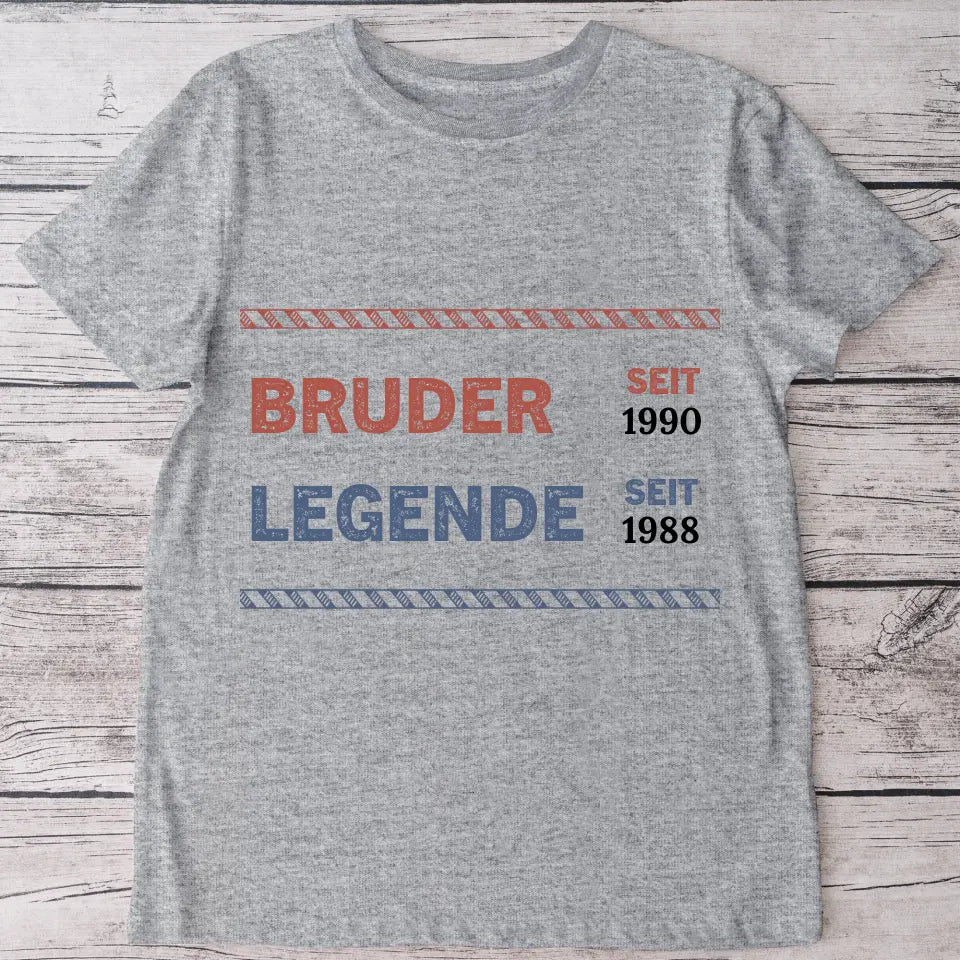 Legende Bruder - Personalisiertes T-Shirt