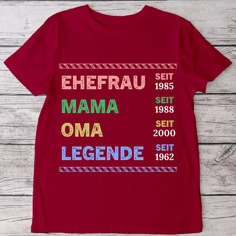 Legende Oma - Personalisiertes T-Shirt