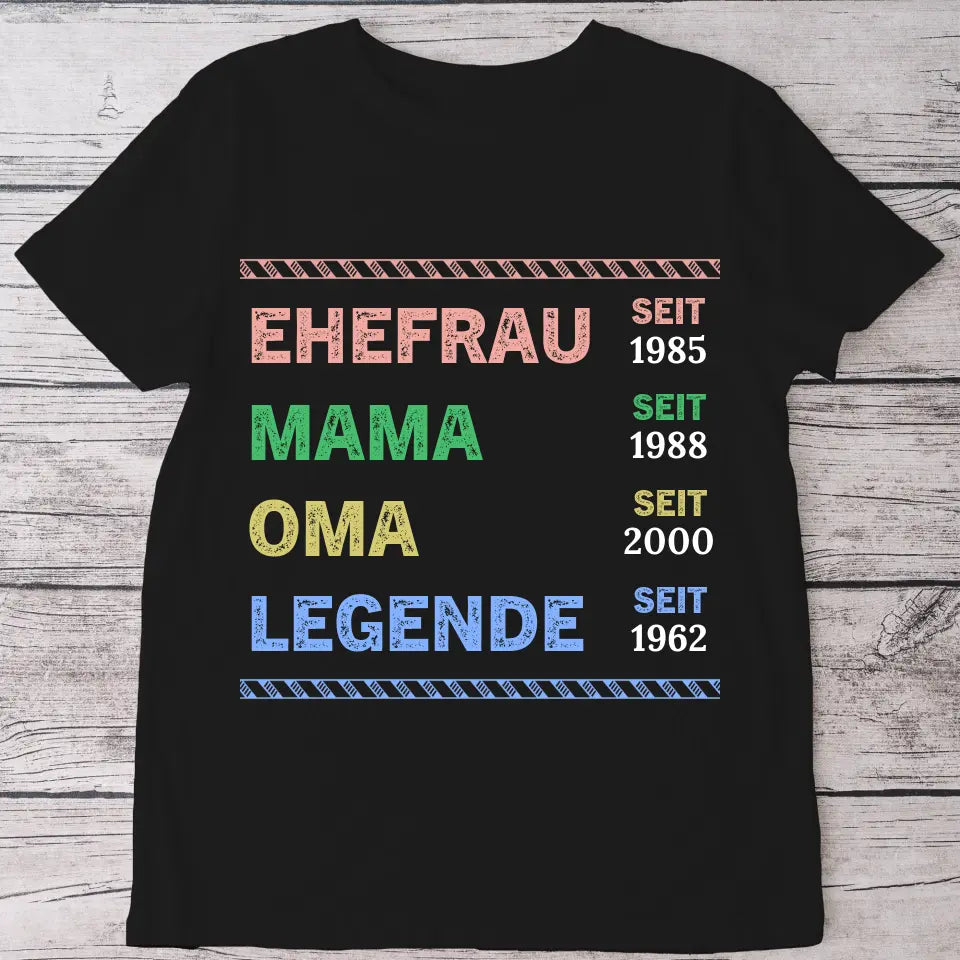 Legende Oma - Personalisiertes T-Shirt