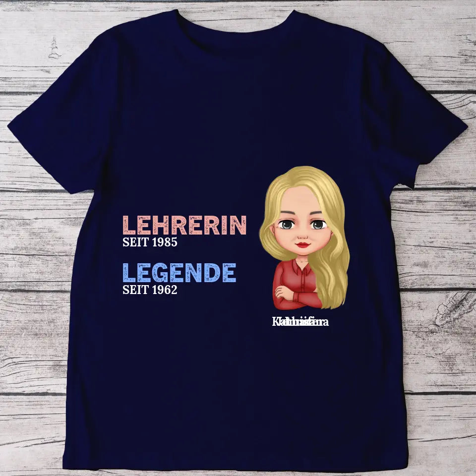 Beruf Frau die Legende - Personalisiertes T-Shirt
