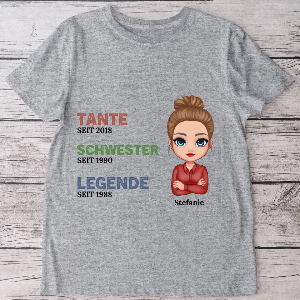 Tante die Legende - Personalisiertes T-Shirt