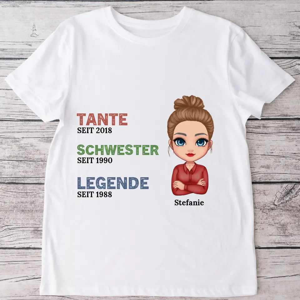Tante die Legende - Personalisiertes T-Shirt