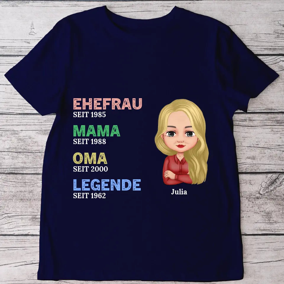 Oma die Legende - Personalisiertes T-Shirt