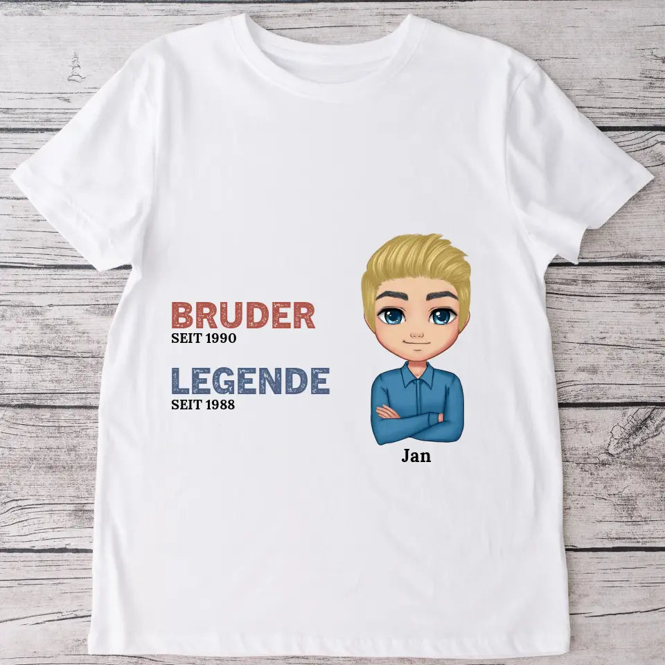 Bruder die Legende - Personalisiertes T-Shirt