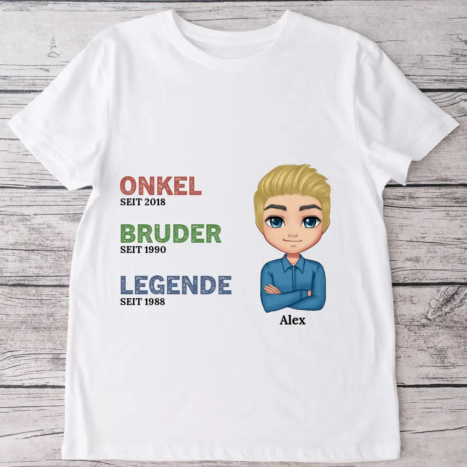 Onkel die Legende - Personalisiertes T-Shirt