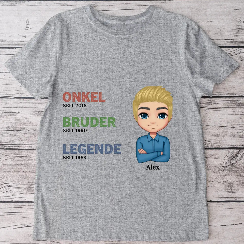 Onkel die Legende - Personalisiertes T-Shirt